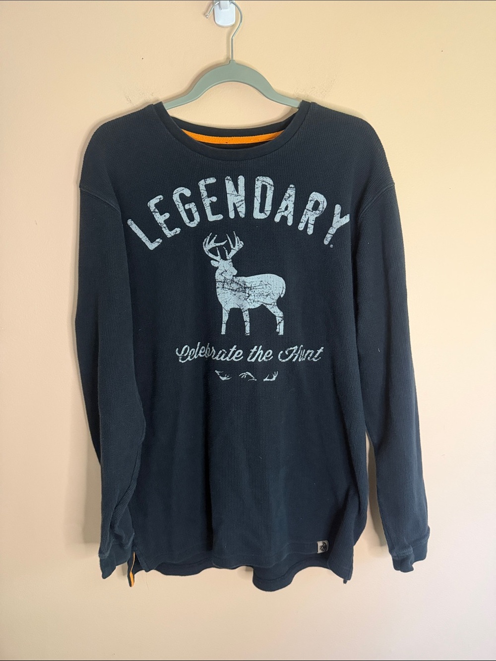 Legendary Whitetails Black Crewneck Sweater with Deer Graphic